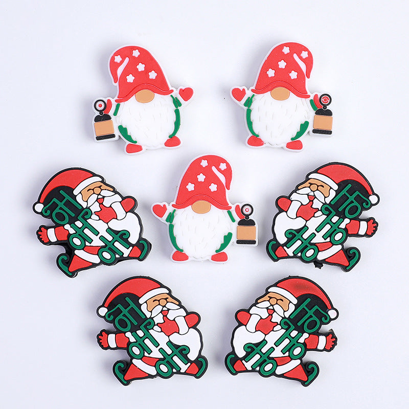 Cuentas de silicona para bebés de Navidad de 20 piezas al por mayor